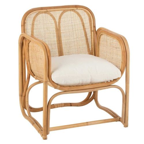 Paris Prix - Fauteuil Design En Rotin "Casablanca" 65cm Naturel