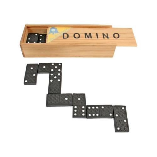 Domino Boite Bois 15x5x3 Cm Taille Unique