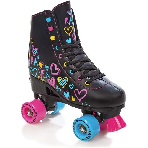 Patin A Roulettes Trista Taille Modulable Raven Adulte Enfant Mixte 31 Au 34 Noir