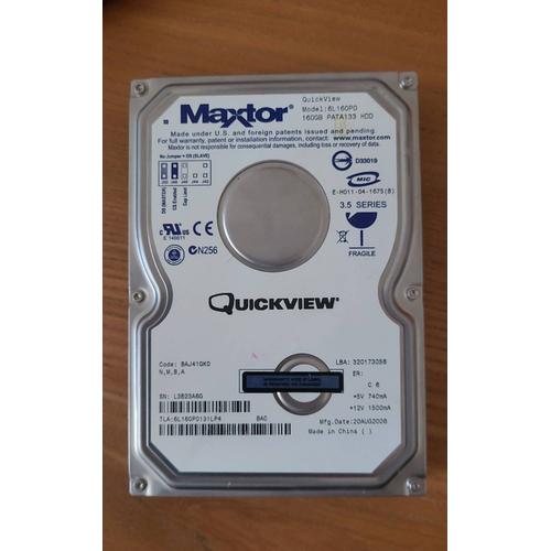 Disque dur 160 Go ATA133 Maxtor 6L 160OPO