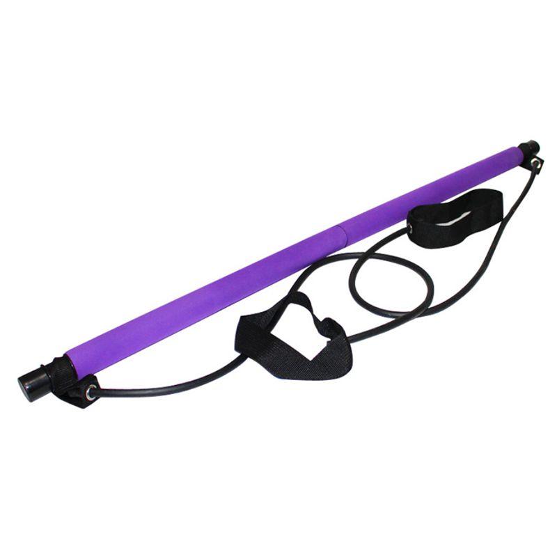 Kit de barre Pilates avec bande de résistance, bande de résistance portable  et bâton d'exercice Pilates - purple