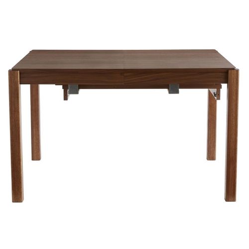 Table À Manger Scandinave Extensible Finition Noyer Rectangulaire L125-238 Cm Agali