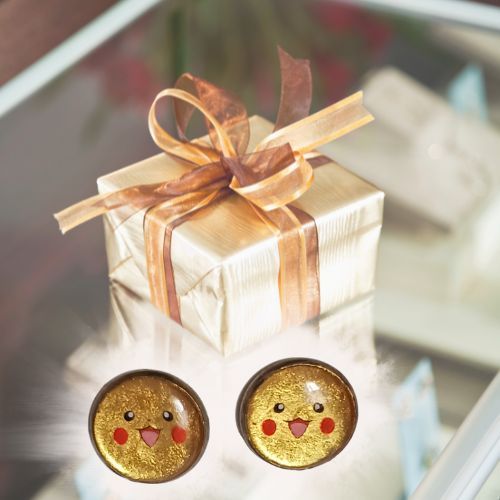 Boucles D'oreilles Clous Pokémon Pikachu, Rondes
