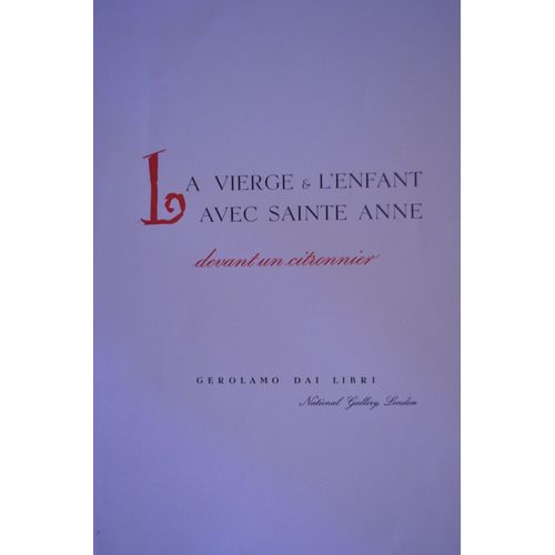La Vierge Et L'enfant Avec Sainte Anne, Devant Un Citronnier