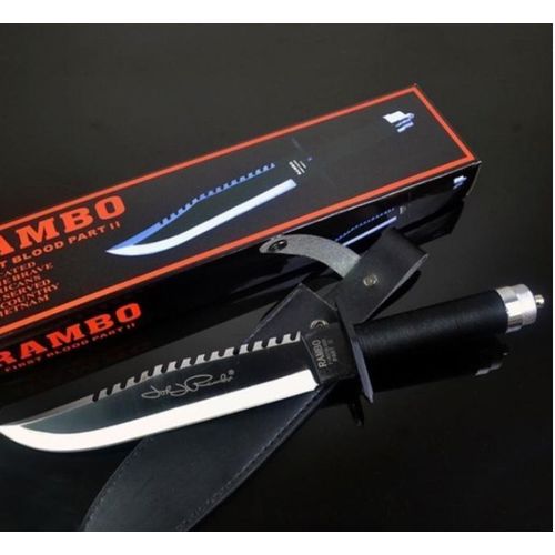 'rambo Ii' Couteau De Luxe S 40cm Avec Étui En Cuir