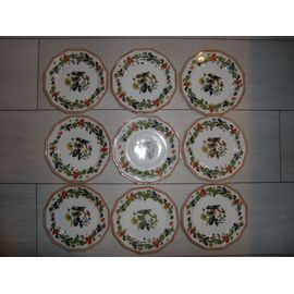 Lot De 9 Petites Assiettes En Porcelaine De Limoges Des Années 50'
