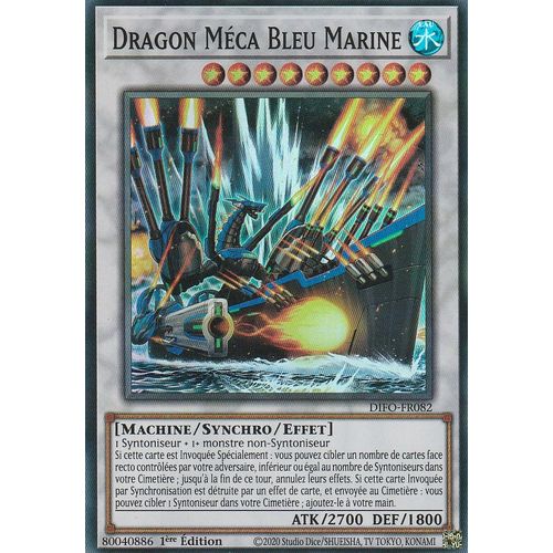 Carte Yu-Gi-Oh - Dragon Méca Bleu Marine - Difo-Fr082 - Super Rare -