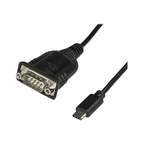 StarTech.com Câble adaptateur USB-C vers série - USB C vers RS232 - Compatible avec Windows / macOS / Linux - Câble USB / série - DB-9 (M) pour 24 pin USB-C (M) - 40 cm - vis moletées
