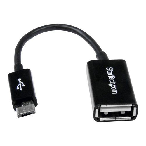 StarTech.com 5in Micro USB to USB OTG Host Adapter - Micro USB Male to USB A Female On-The-GO Host Cable Adapter (UUSBOTG) - Adaptateur USB - USB (F) pour Micro-USB de type B (M) - USB 2.0 OTG -...