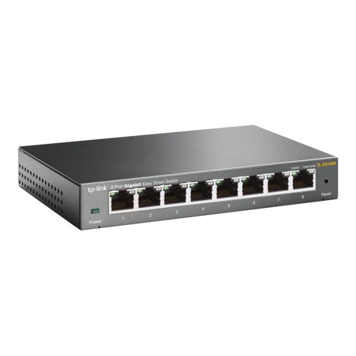 TP-Link JetStream Commutateur intelligent facile TL-SG108E - Commutateur - Géré - 8 x 10/100/1000 - de bureau