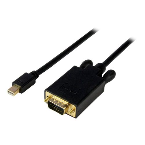 StarTech.com Adaptateur Mini DisplayPort vers VGA - Câble Display Port Mâle VGA Mâle 1920x1200 - Noir 1,8m (MDP2VGAMM6B) - Câble adaptateur - Mini DisplayPort (M) pour HD-15 (VGA) (M) -...