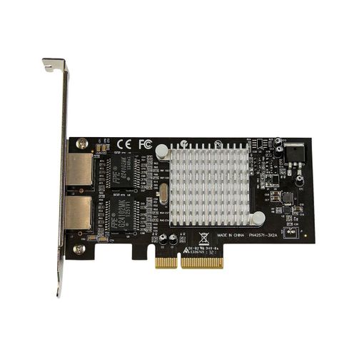 StarTech.com Carte Réseau PCIe x2 RJ45 - Adaptateur NIC Gigabit Ethernet - Adaptateur réseau - PCIe 2.1 x4 - Gigabit Ethernet x 2