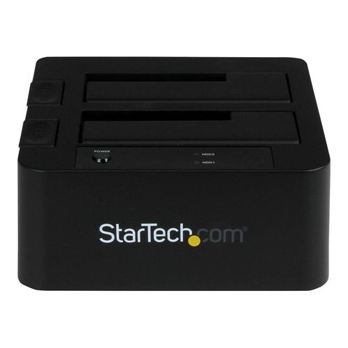 StarTech.com Dock pour Disque Dur 2 baies USB 3.0, eSATA à SATA 2,5/3,5" - Contrôleur de stockage - 2.5", 3.5" - SATA 6Gb/s - eSATA 6Gb/s, USB 3.0 - noir - pour P/N: SVA12M5NA