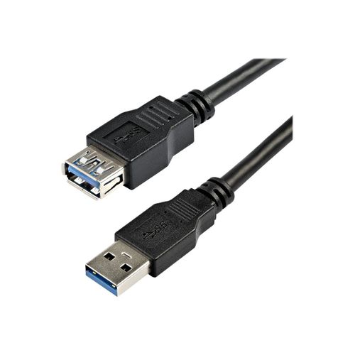 StarTech.com Câble d'extension USB 3.0 SuperSpeed de 2m - Rallonge / Prolongateur USB A vers A - Répéteur USB 3.0 - M/F - Noir - Rallonge de câble USB - USB type A (F) pour USB type A (M) - USB...