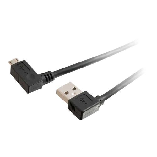 C2G USB 2.0 A Right Angle to Micro-USB B Right Angle Cable - Câble USB - Micro-USB de type B (M) pour USB (M) - 2 m - connecteur à 90 °, connecteur coudé - noir