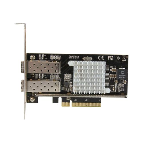 StarTech.com Carte réseau PCIe 2 ports fibre 10 GbE - SFP+ et puce Intel - Adaptateur réseau - PCIe 2.0 x8 profil bas - 10GbE - 10GBase-LR, 10GBase-SR, 10GBase-LRM - noir - pour P/N: BNDTB10GI...