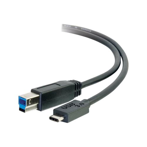 C2G 1m USB 3.1 Gen 1 USB Type C to USB B Cable M/M - USB C Cable Black - Câble USB - USB Type B (M) pour 24 pin USB-C (M) - USB 3.1 - 1 m - noir