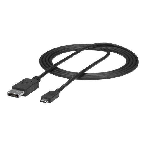 StarTech.com Câble adaptateur USB Type-C vers DisplayPort de 1,8 m - 4K - Câble DisplayPort - 24 pin USB-C (M) pour DisplayPort (M) - Displayport 1.2/Thunderbolt 3 - 1.8 m - support pour 4K60Hz...
