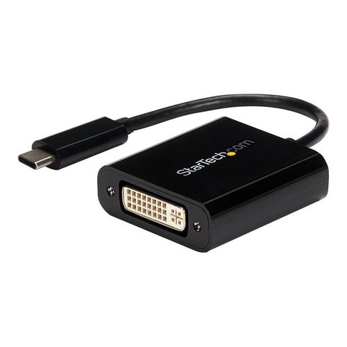 StarTech.com Adaptateur USB Type-C vers DVI-I - M/F - 1920x1200 - Noir - Adaptateur vidéo / USB - 24 pin USB-C (M) pour DVI-I (F) - Thunderbolt 3 - support 1920 x 1200 (WUXGA) - noir - pour P/N:...
