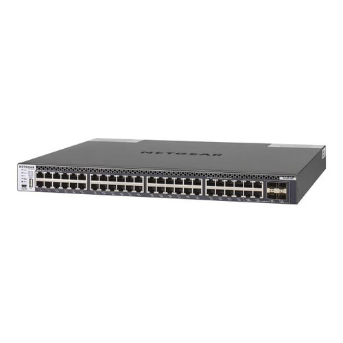 NETGEAR M4300-48X - Commutateur - C3 - Géré - 48 x 10 Gigabit Ethernet + 4 x 10 Gigabit SFP+ partagés - flux d'air de l'avant vers l'arrière - Montable sur rack