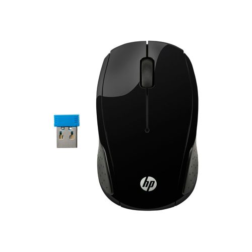 HP 200 - Souris - droitiers et gauchers - optique - sans fil - 2.4 GHz - récepteur sans fil USB