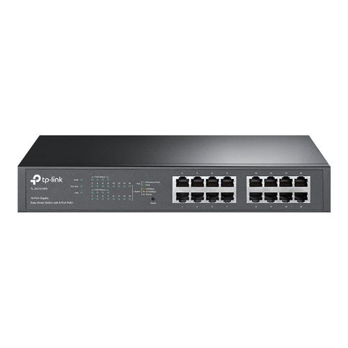 TP-Link TL-SG1016PE - Commutateur - intelligent - 8 x 10/100/1000 (PoE+) + 8 x 10/100/1000 - de bureau, Montable sur rack - PoE+ (110 W)