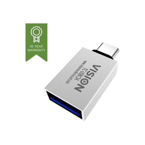 Vision - Adaptateur USB - 24 pin USB-C (M) pour USB type A (F) - USB 3.1 Gen 2 - blanc