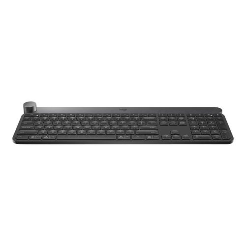 Logitech Craft Advanced with Creative Input Dial - Clavier - rétroéclairé - sans fil - Bluetooth, 2.4 GHz - AZERTY - Belge