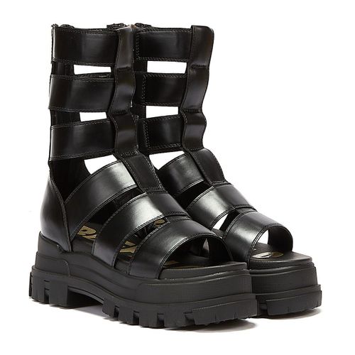 Buffalo Aspha Zeus Strap Vegan Sandales Noires Pour
