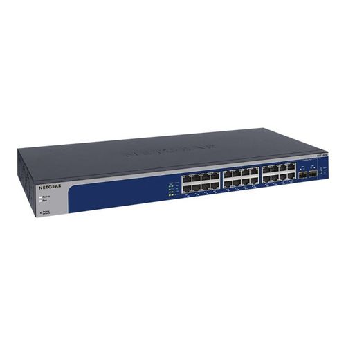 NETGEAR Plus XS724EM - Commutateur - intelligent - 22 x 100/1000/2.5G/5G/10GBase-T + 2 x combo 10 gigabits SFP+ - de bureau, Montable sur rack