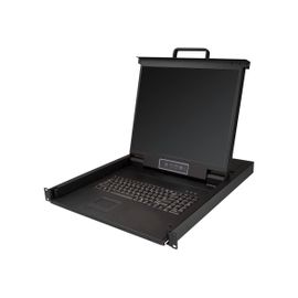 StarTech.com Console LCD de 19" à montage en rack 1U avec clavier américain - Interface VGA - Câble KVM inclus (RKCONS1901) - Console KVM - USB - 19" - rack-montable - 1280 x 1024 - 250 cd/m² -...