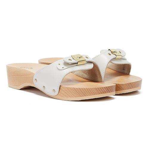 Scholl Pescura Heel Sandales Blanches Pour Femmes