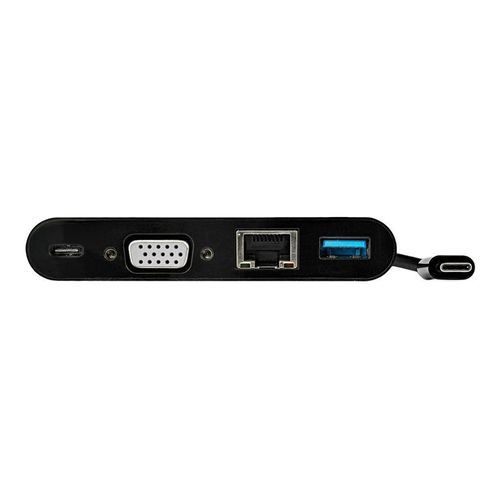 StarTech.com Adaptateur multiport USB-C pour ordinateur portable - VGA, USB 3.0, GbE et Power Delivery 60W - Hub USB-C pour PC portable - Station d'accueil - USB-C - VGA - 1GbE