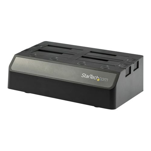 StarTech.com Dock pour Disques Durs 4 Baies USB 3.1 à 2,5/3,5" SATA III - Boitier externe - 2,5 po./3,5 po. partagé - SATA 6Gb/s - USB 3.1 (Gen 2) - noir