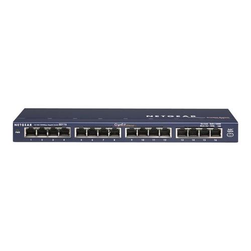 NETGEAR Commutateur de bureau Gigabit GS116 à 16 ports - Commutateur - 16 x 10/100/1000 - de bureau