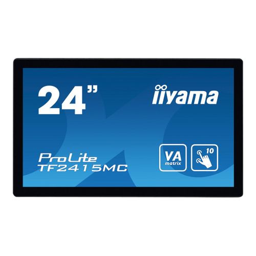 iiyama ProLite TF2415MC-B2 - Écran LED - 23.8" - cadre ouvert - écran tactile - 1920 x 1080 Full HD (1080p) @ 60 Hz - VA - 350 cd/m² - 3000:1 - 16 ms - HDMI, VGA, DisplayPort - noir