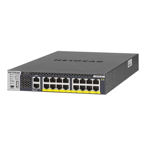 NETGEAR M4300-16X - Commutateur - C3 - Géré - 16 x 100/1000/2.5G/5G/10GBase-T (PoE+) - Montable sur rack - PoE+ (199 W)
