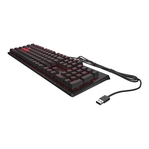 OMEN by HP Encoder - Clavier - rétroéclairé - USB - QWERTY - Anglais - commutateur : CHERRY MX Red - rouge - pour HP 21, 22, 24, 27; Portable 24, 27, 32, TP01