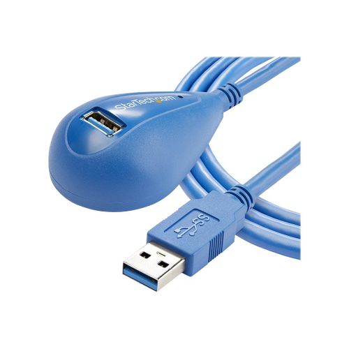 StarTech.com Câble d'extension USB 3.0 A vers A de 1,5 m - Rallonge USB A SuperSpeed en bleu - M/F - Rallonge de câble USB - USB type A (M) pour USB type A (F) - 1.5 m - noir - pour P/N:...