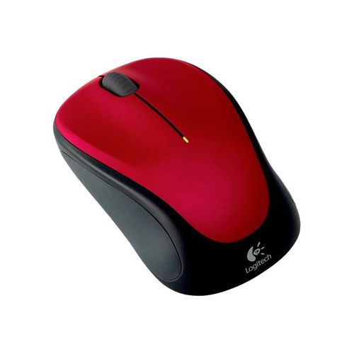 Logitech M235 - Souris - optique - sans fil - 2.4 GHz - récepteur sans fil USB - rouge