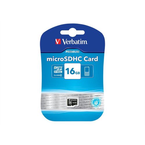 Verbatim - Carte mémoire flash - 16 Go - Class 10 - micro SDHC