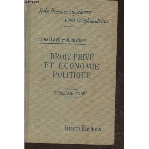 Cours De Droit Privé Et D Économie Politique