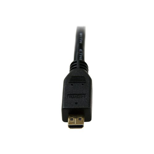 StarTech.com Câble HDMI haute vitesse avec Ethernet 0,5 m - HDMI vers HDMI Micro - M/M - Câble HDMI avec Ethernet - HDMI mâle pour 19 pin micro HDMI Type D mâle - 50 cm - noir