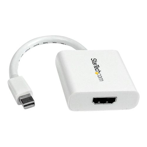 StarTech.com Adaptateur vidéo Mini DisplayPort vers HDMI - Convertisseur Mini DP vers HDMI - M/F - 1920x1200 - Blanc - Adaptateur vidéo - Mini DisplayPort mâle pour HDMI femelle - 17 cm - blanc