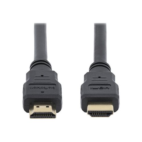 StarTech.com Câble HDMI haute vitesse Ultra HD 4K x 2K de 50cm - Cordon HDMI vers HDMI - Mâle / Mâle - Noir - Plaqués or - Câble HDMI - HDMI mâle pour HDMI mâle - 50 cm - blindé - noir