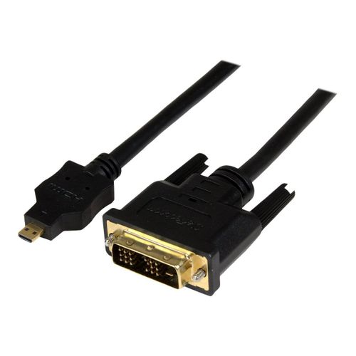 StarTech.com Câble Adaptateur Micro HDMI® vers DVI-D M/M pour Tablet et Smartphone, 1x Micro HDMI (Type D) Mâle, 1x DVI-D (18+1) Mâle - 2m - Câble adaptateur - DVI-D mâle pour 19 pin micro HDMI...