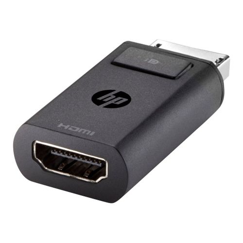 HP DisplayPort to HDMI Adapter - Adaptateur vidéo - DisplayPort mâle pour HDMI femelle - pour EliteBook 8770; ProBook 64X G4, 650 G5; ZBook 14 G2, 14u G4, 15 G2, 15u G2, 15u G4, 17 G3