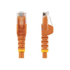 StarTech.com Câble réseau Cat6 Gigabit UTP sans crochet de 3m - Orange - Cordon de raccordement - RJ-45 (M) pour RJ-45 (M) - 3 m - UTP - CAT 6 - moulé, sans crochet - orange