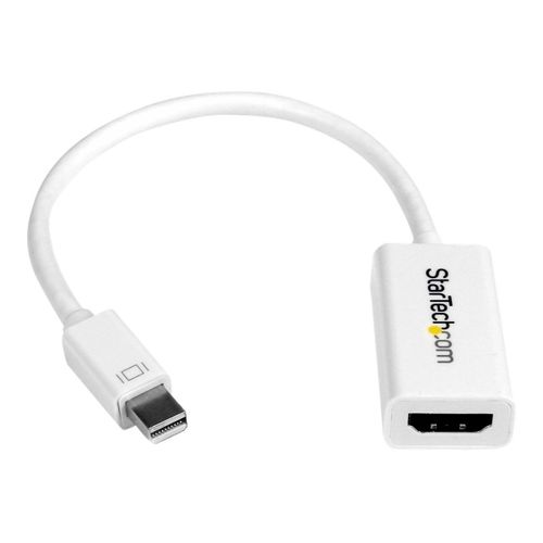 StarTech.com Adaptateur / Convertisseur actif Mini DisplayPort 1.2 vers HDMI 4K pour MacBook Pro / MacBook Air Mini DP - M/F - Blanc - Adaptateur vidéo - Mini DisplayPort mâle pour HDMI femelle -...