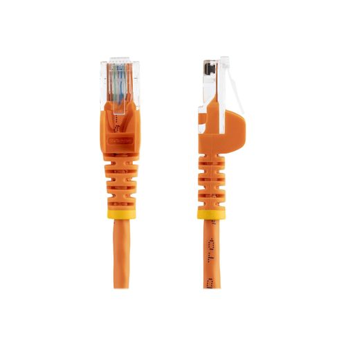 StarTech.com Câble réseau Cat5e UTP sans crochet de 2 m - Cordon Ethernet RJ45 anti-accroc - Câble patch - M/M - Orange - Cordon de raccordement - RJ-45 (M) pour RJ-45 (M) - 2 m - UTP - CAT 5e -...